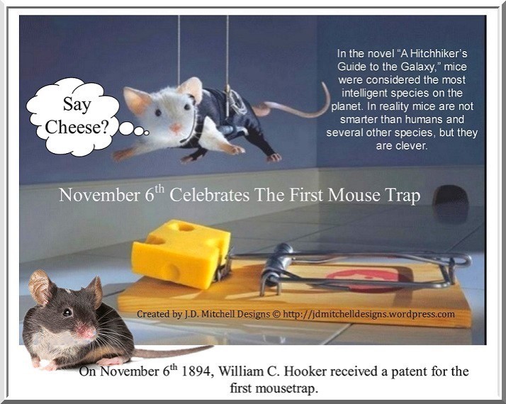 Image result for 1894 - William C. Hooker received a patent for the mousetrap.