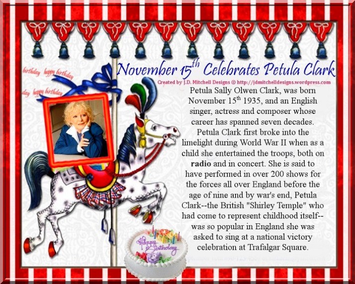 November 15th Celebrates Petula Clark